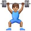 Man Lifting Weights: Medium Skin Tone on Samsung