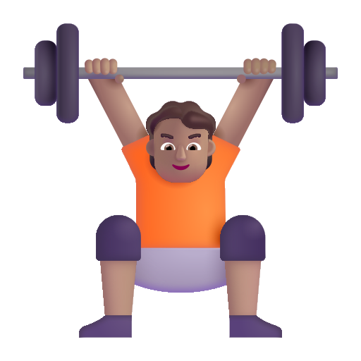 Person Lifting Weights: Medium Skin Tone on Microsoft 3D