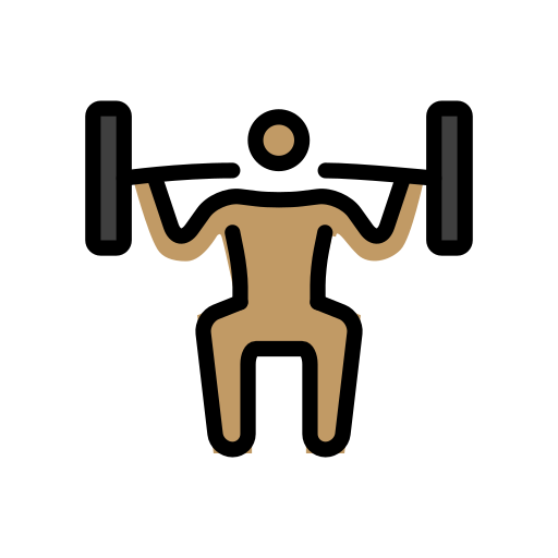 Person Lifting Weights: Medium Skin Tone on OpenMoji