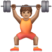 Person Lifting Weights: Medium Skin Tone on Samsung