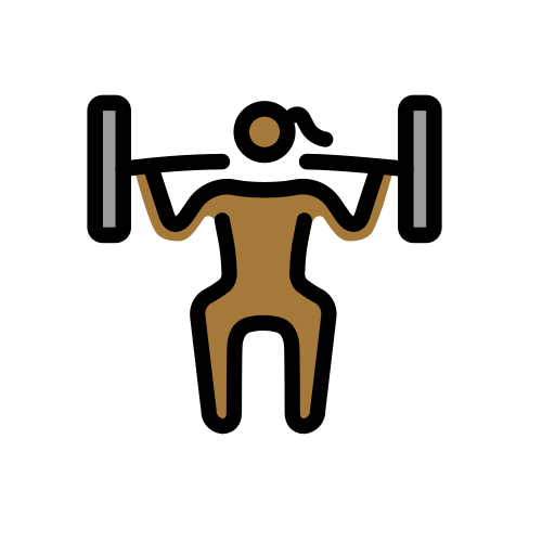 Woman Lifting Weights: Medium-Dark Skin Tone on OpenMoji