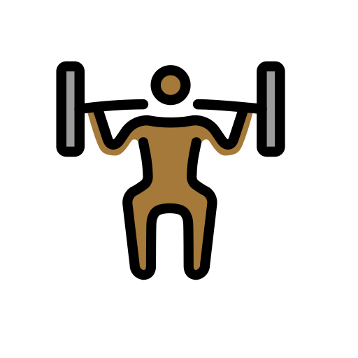 Man Lifting Weights: Medium-Dark Skin Tone on OpenMoji