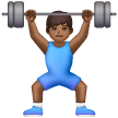 Man Lifting Weights: Medium-Dark Skin Tone on Samsung