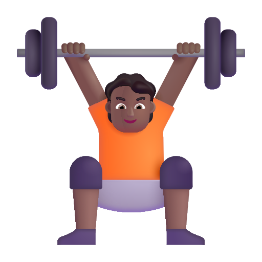 Person Lifting Weights: Medium-Dark Skin Tone on Microsoft 3D
