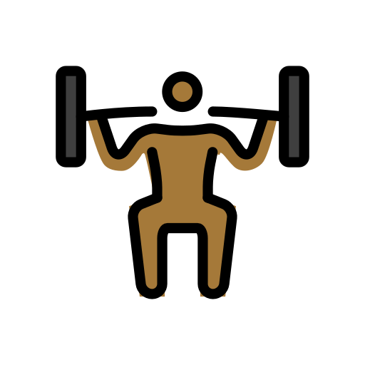 Person Lifting Weights: Medium-Dark Skin Tone on OpenMoji