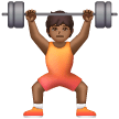 Person Lifting Weights: Medium-Dark Skin Tone on Samsung