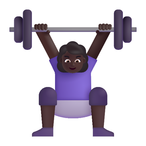 Woman Lifting Weights: Dark Skin Tone on Microsoft 3D