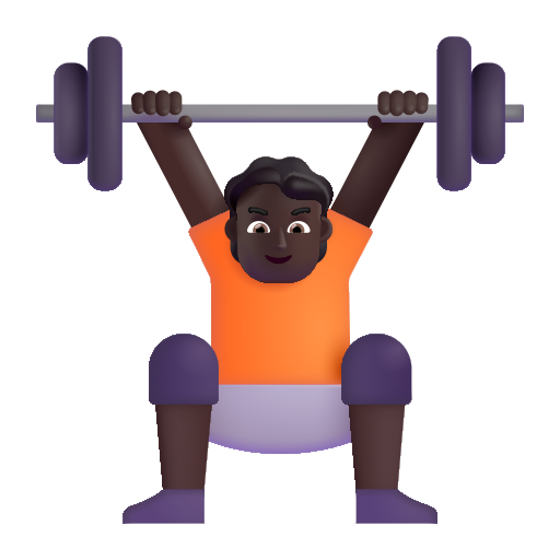 Person Lifting Weights: Dark Skin Tone on Microsoft 3D