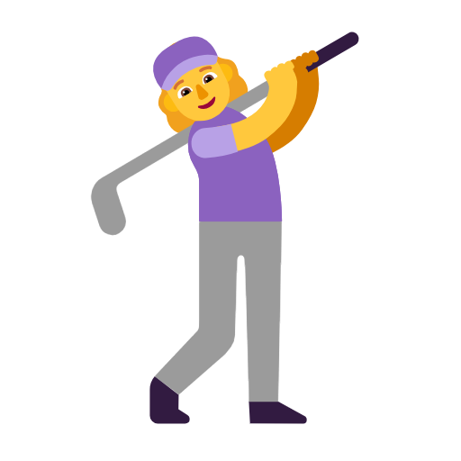 Woman Golfing on Microsoft Fluent