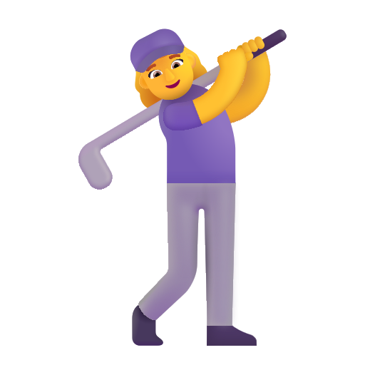 Woman Golfing on Microsoft 3D