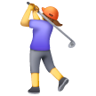 Woman Golfing on Samsung