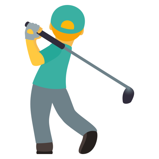 Man Golfing on JoyPixels