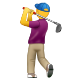 Man Golfing on WhatsApp