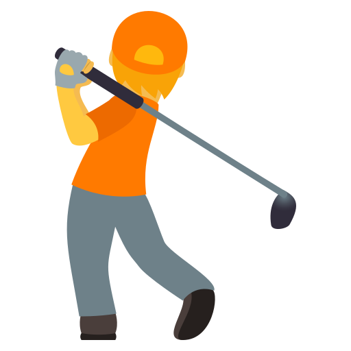 Person Golfing on JoyPixels