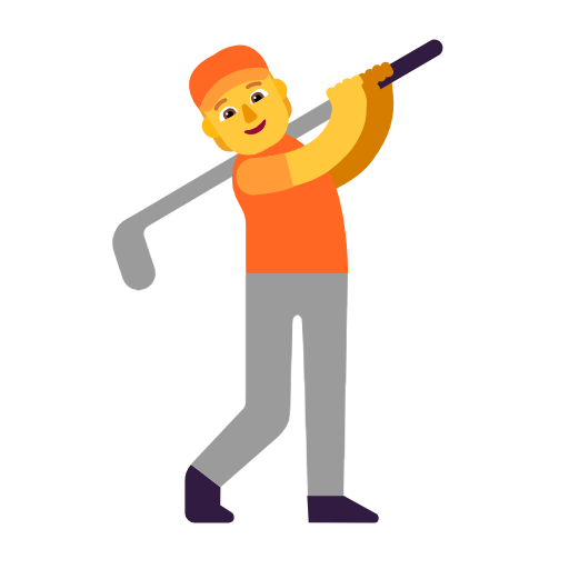 Person Golfing on Microsoft Fluent