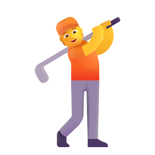 Person Golfing on Microsoft 3D