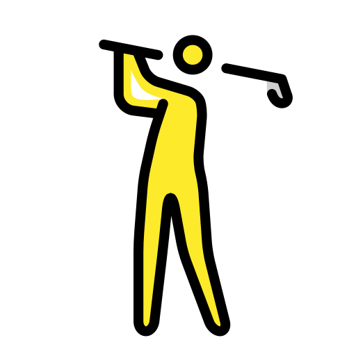 Person Golfing on OpenMoji