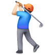 Man Golfing: Light Skin Tone on Samsung