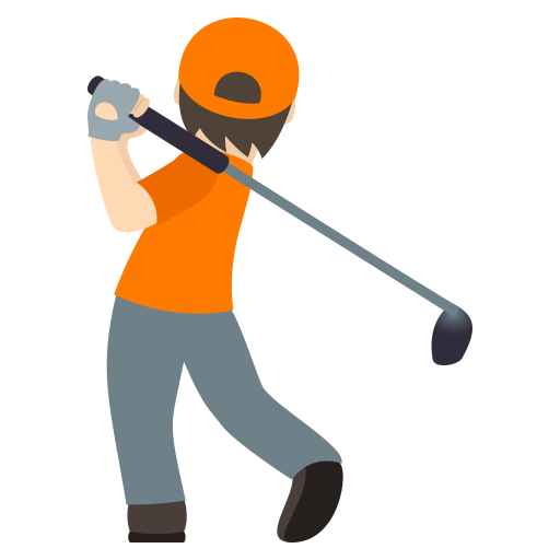 Person Golfing: Light Skin Tone on JoyPixels