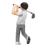 Person Golfing: Light Skin Tone on WhatsApp