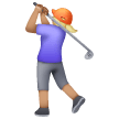 Woman Golfing: Medium-Light Skin Tone on Samsung