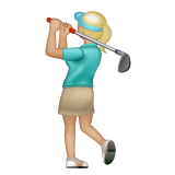 Woman Golfing: Medium-Light Skin Tone on WhatsApp