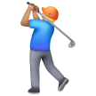 Man Golfing: Medium-Light Skin Tone on Samsung