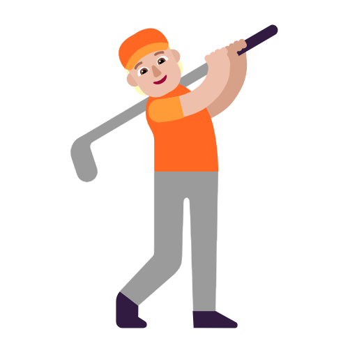 Person Golfing: Medium-Light Skin Tone on Microsoft Fluent