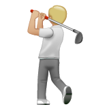 Person Golfing: Medium-Light Skin Tone on WhatsApp