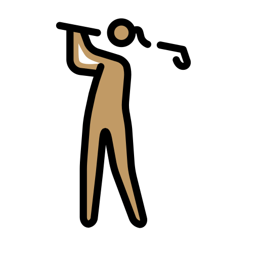 Woman Golfing: Medium Skin Tone on OpenMoji