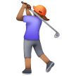 Woman Golfing: Medium Skin Tone on Samsung