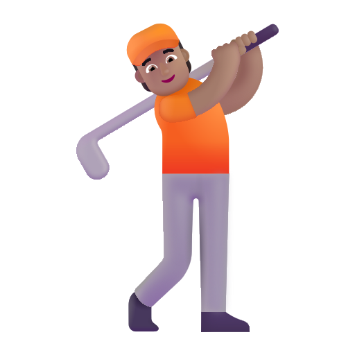 Person Golfing: Medium Skin Tone on Microsoft 3D