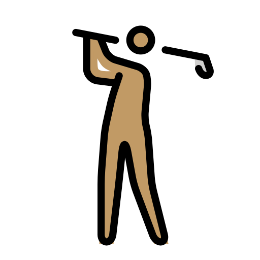Person Golfing: Medium Skin Tone on OpenMoji