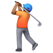 Person Golfing: Medium Skin Tone on Samsung
