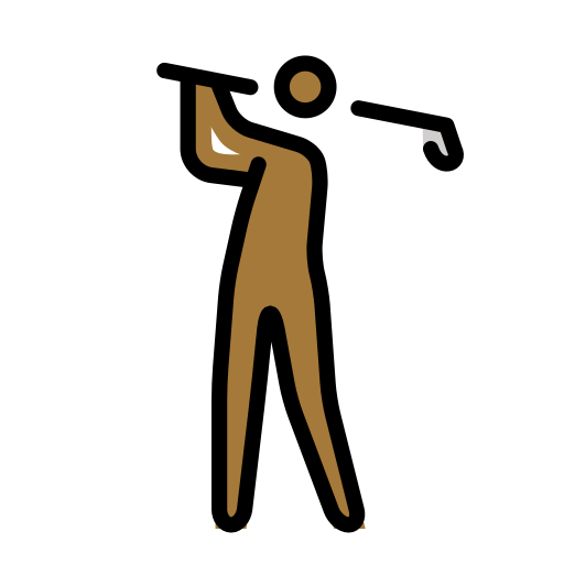 Person Golfing: Medium-Dark Skin Tone on OpenMoji