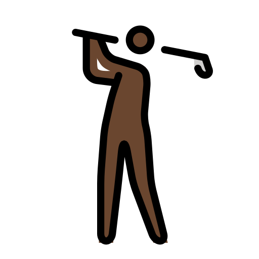 Person Golfing: Dark Skin Tone on OpenMoji