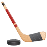 Ice Hockey Stick And Puck on WhatsApp