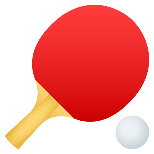 Table Tennis Paddle And Ball on JoyPixels