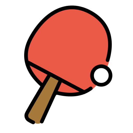 Table Tennis Paddle And Ball on OpenMoji