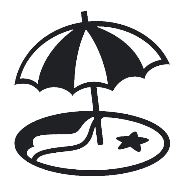 Beach With Umbrella on Noto Emoji
