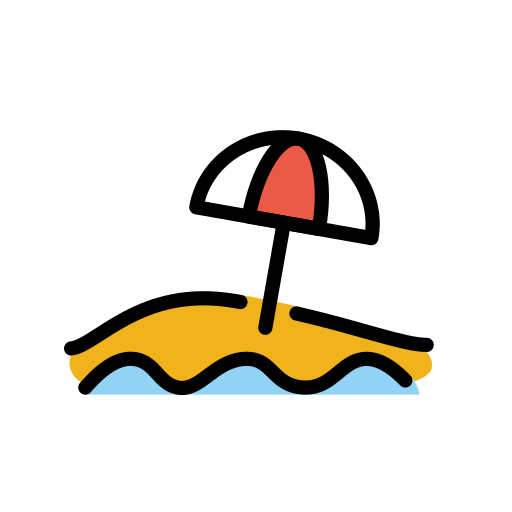 Beach With Umbrella on OpenMoji