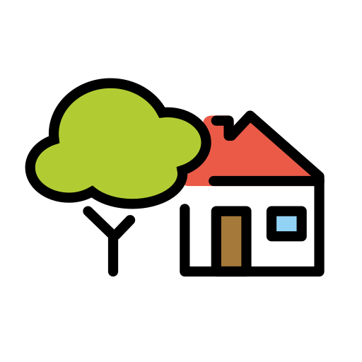 House With Garden on OpenMoji