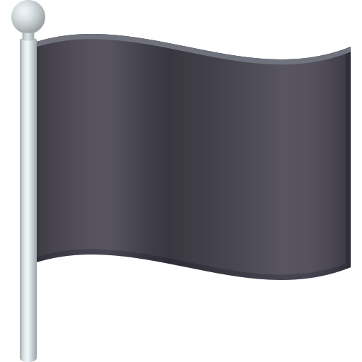 Waving Black Flag on JoyPixels
