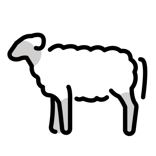 Sheep on OpenMoji