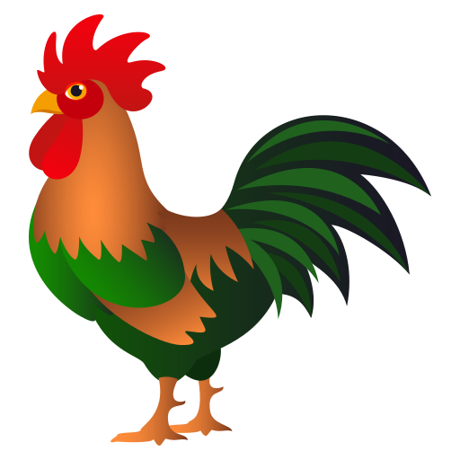 Rooster on JoyPixels