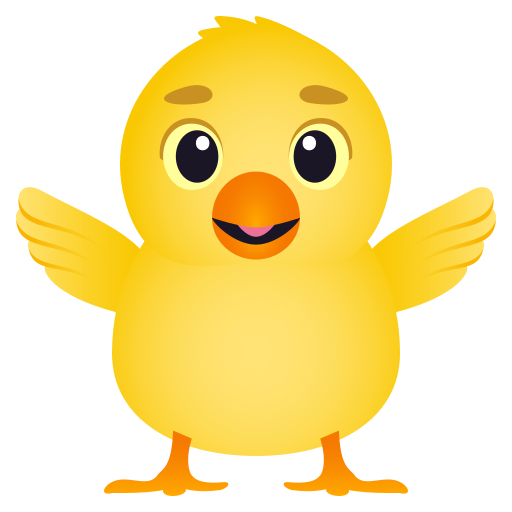 Front-facing Baby Chick on JoyPixels