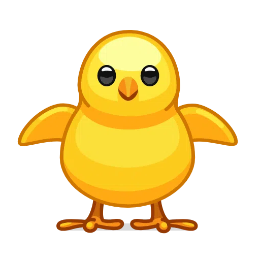 Front-facing Baby Chick on Telegram