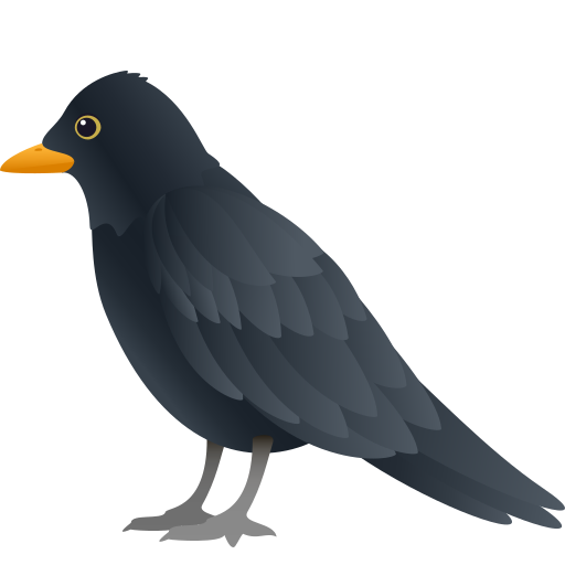 Black Bird on JoyPixels