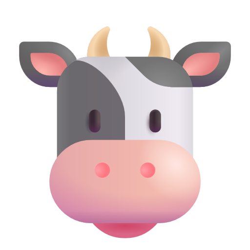 Cow Face on Microsoft 3D