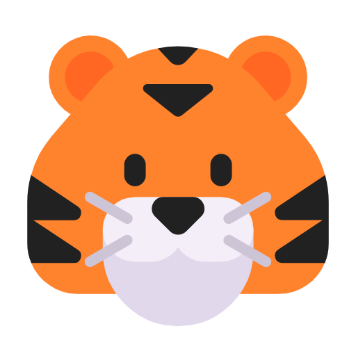 Tiger Face on Microsoft Fluent